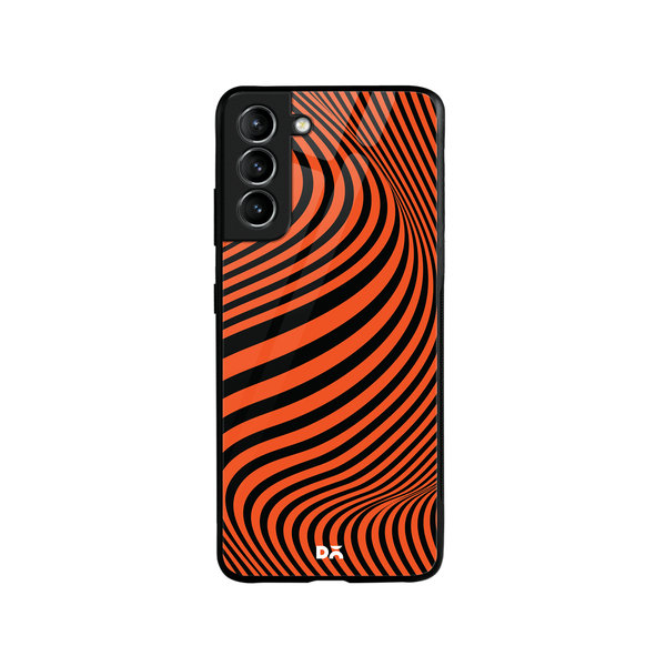 

DailyObjects Tangerine Waves Glass Case Cover For Samsung Galaxy S21 Plus