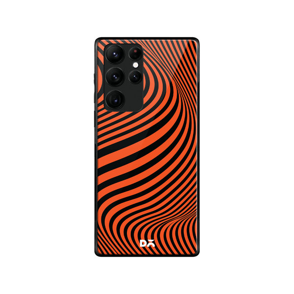 

DailyObjects Tangerine Waves Glass Case Cover For Samsung Galaxy S22 Ultra