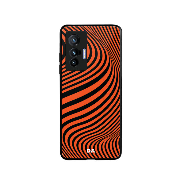 

DailyObjects Tangerine Waves Glass Case Cover For Vivo X70