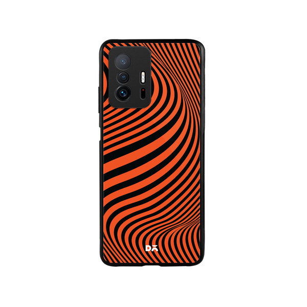 

DailyObjects Tangerine Waves Glass Case Cover For Xiaomi 11T