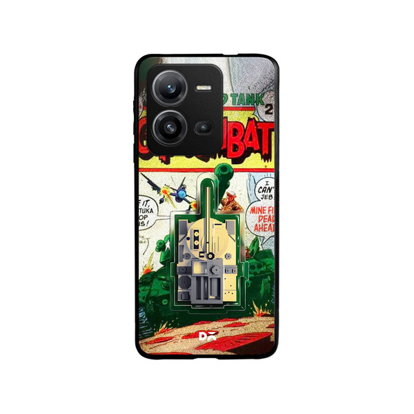 

DailyObjects Tank Combat Glass Case Cover For Vivo V25