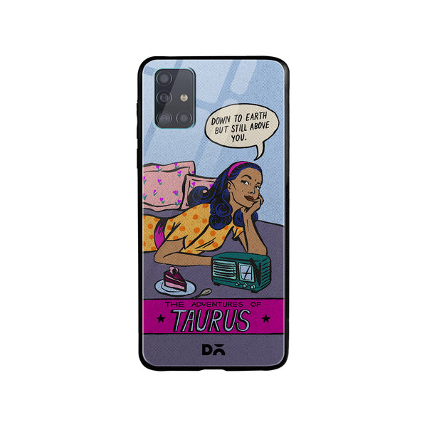 

DailyObjects Taurus Glass Case Cover For Samsung Galaxy A71