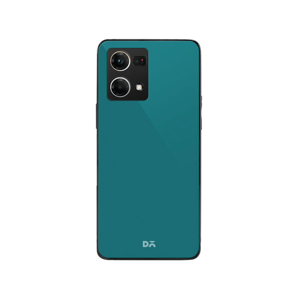 

DailyObjects Teal Blue Glass Case Cover For Oppo Reno 7