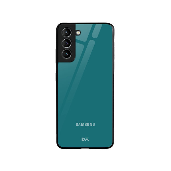 

DailyObjects Teal Blue Glass Case Cover For Samsung Galaxy S21 FE