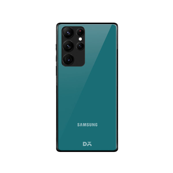 

DailyObjects Teal Blue Glass Case Cover For Samsung Galaxy S22 Ultra
