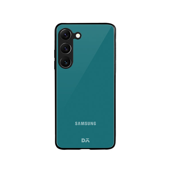 

DailyObjects Teal Blue Glass Case Cover For Samsung Galaxy S23 Plus