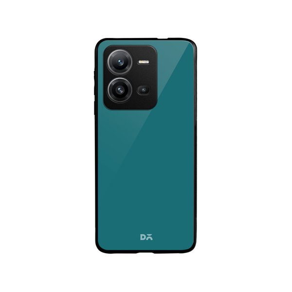 

DailyObjects Teal Blue Glass Case Cover For Vivo V25