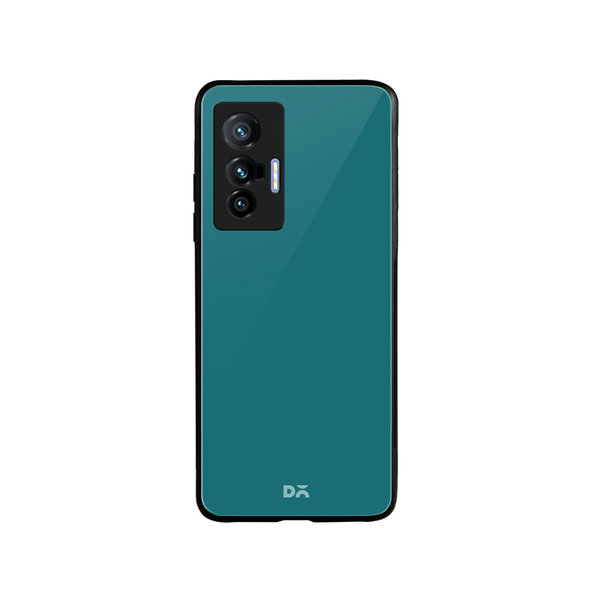 

DailyObjects Teal Blue Glass Case Cover For Vivo X70