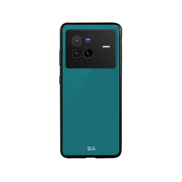 

DailyObjects Teal Blue Glass Case Cover For Vivo X80