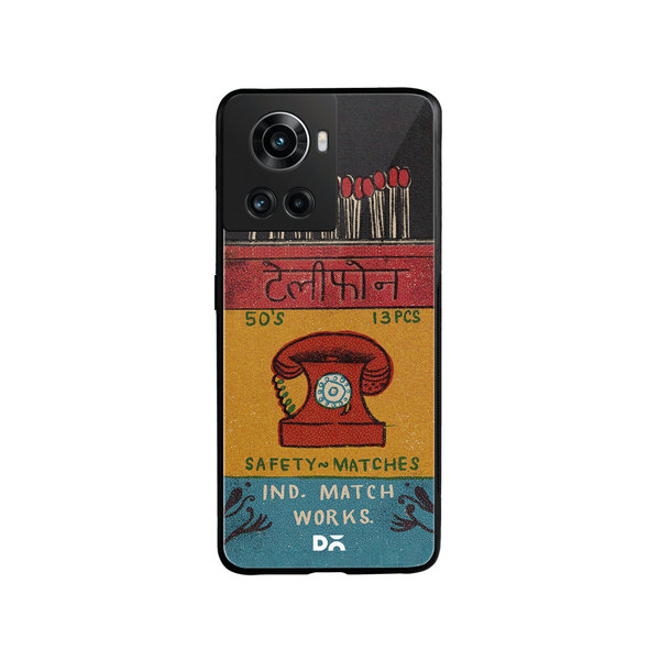 

DailyObjects Telephone Matchbox Glass Case Cover For OnePlus 10R