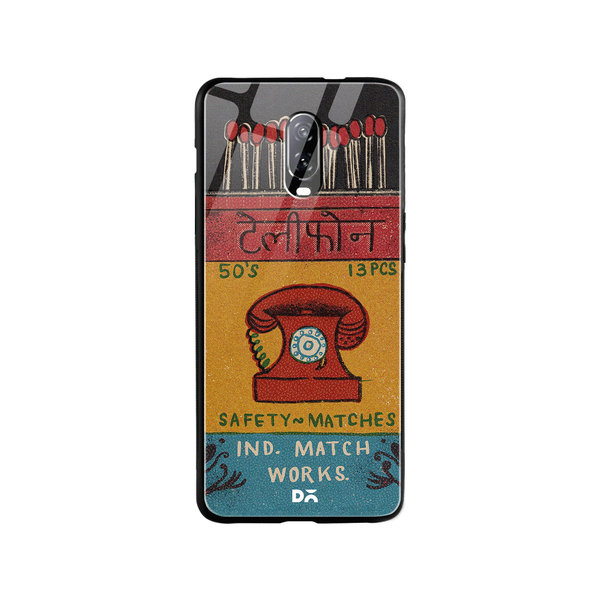 

DailyObjects Telephone Matchbox Glass Case Cover For OnePlus 7