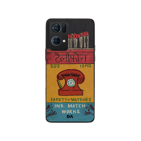 

DailyObjects Telephone Matchbox Glass Case Cover For Oppo Reno 7 Pro