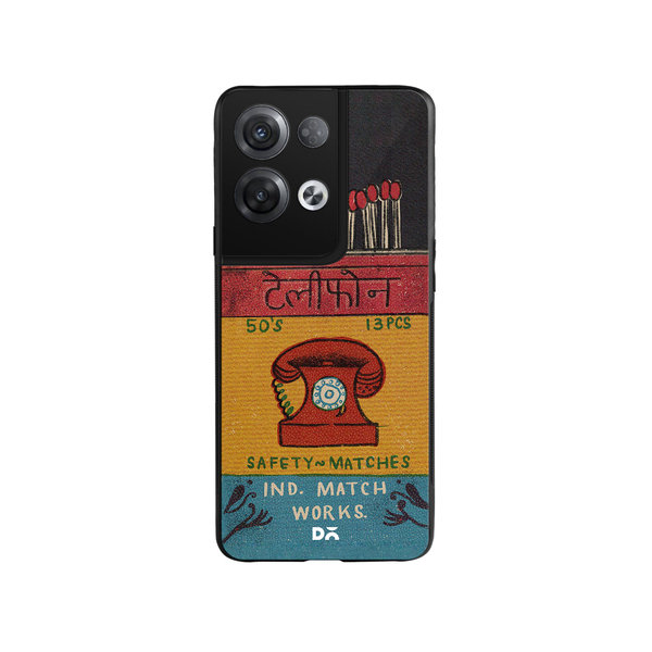 

DailyObjects Telephone Matchbox Glass Case Cover For Oppo Reno 8