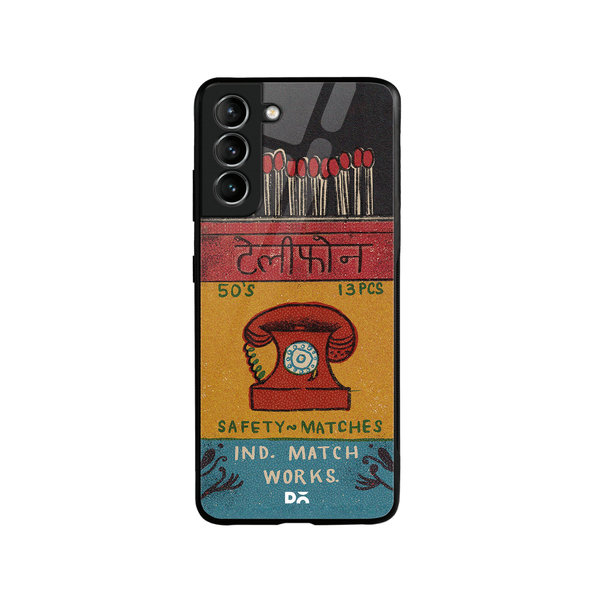 

DailyObjects Telephone Matchbox Glass Case Cover For Samsung Galaxy S21