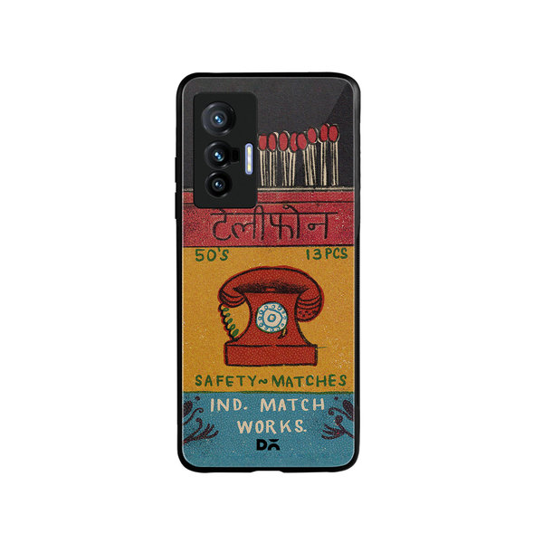 

DailyObjects Telephone Matchbox Glass Case Cover For Vivo X70