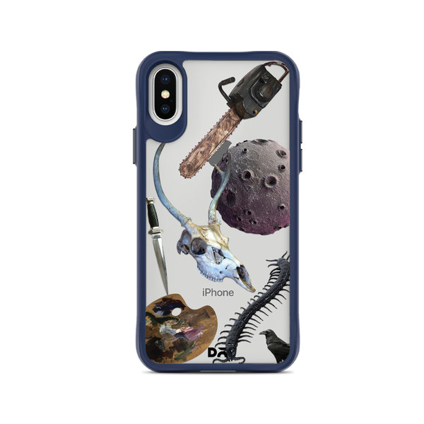 

DailyObjects The Final Stroke Blue Hybrid Clear Case Cover For iPhone XS
