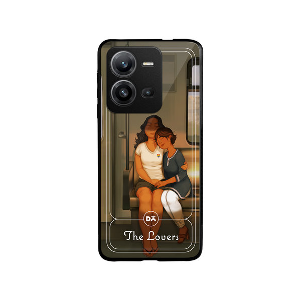 

DailyObjects The Lovers Glass Case Cover For Vivo V25