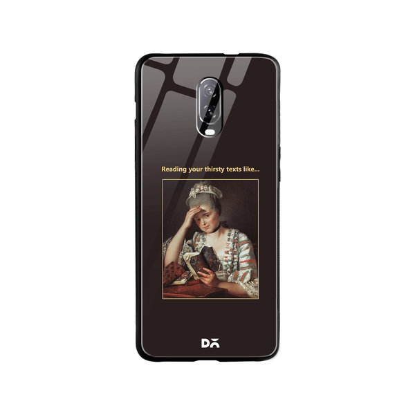

DailyObjects Thirsty Text Glass Case Cover For OnePlus 7