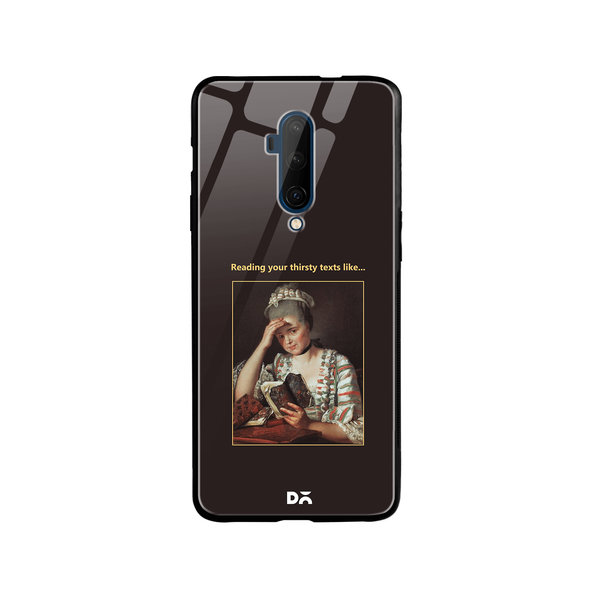 

DailyObjects Thirsty Text Glass Case Cover For OnePlus 7T Pro