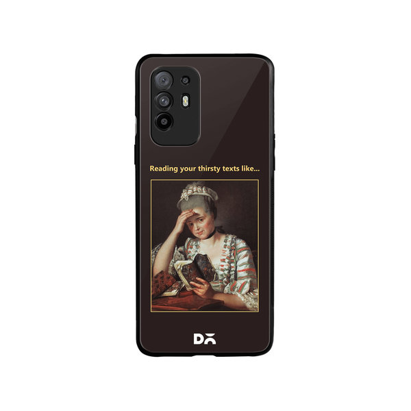 

DailyObjects Thirsty Text Glass Case Cover For Oppo F19 Pro Plus