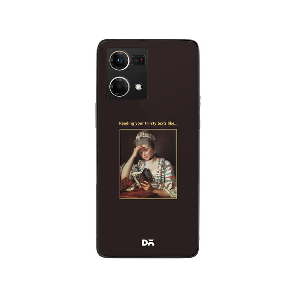 

DailyObjects Thirsty Text Glass Case Cover For Oppo F21 Pro