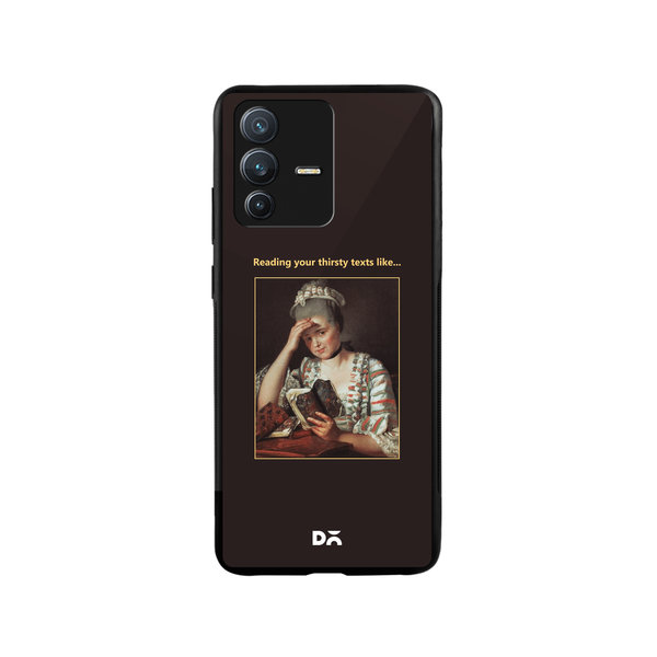 

DailyObjects Thirsty Text Glass Case Cover For Vivo V23