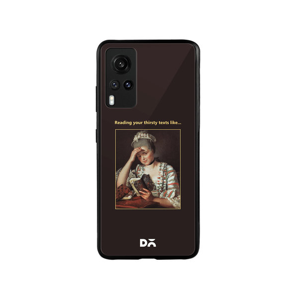

DailyObjects Thirsty Text Glass Case Cover For Vivo X60