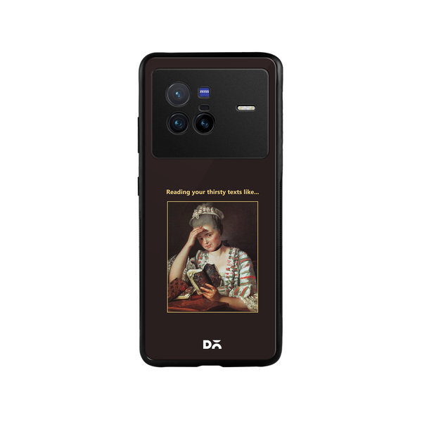 

DailyObjects Thirsty Text Glass Case Cover For Vivo X80