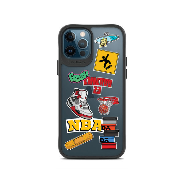 

DailyObjects Too Much Dribble Black Hybrid Clear Case Cover For iPhone 12 Pro Max