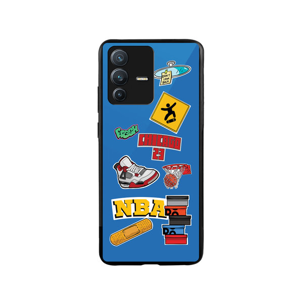 

DailyObjects Too Much Dribble Glass Case Cover For Vivo V23