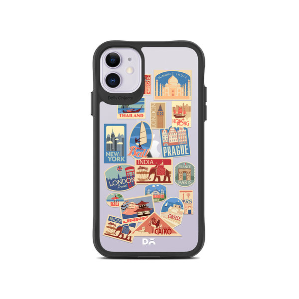 

DailyObjects Travel Bucket Black Hybrid Clear Case Cover For iPhone 11