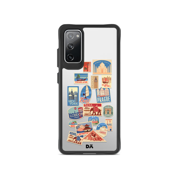 

DailyObjects Travel Bucket Black Hybrid Clear Case Cover For Samsung Galaxy S20 FE