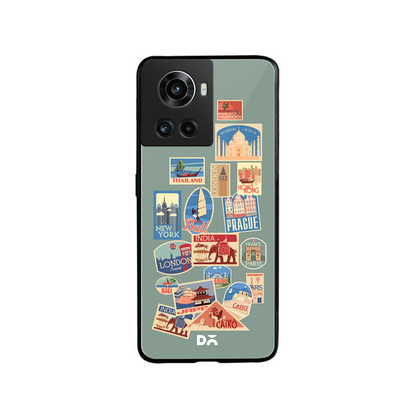 DailyObjects Travel Bucket Glass Case Cover For OnePlus 10R
