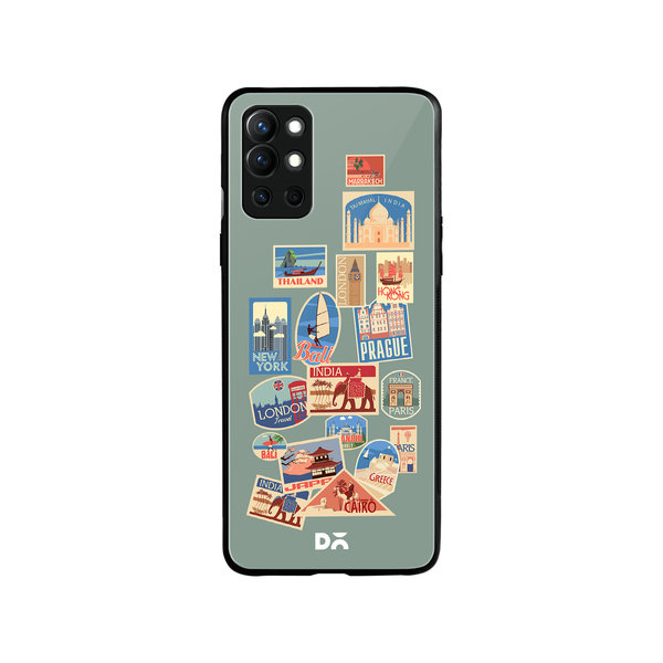 

DailyObjects Travel Bucket Glass Case Cover For OnePlus 9R