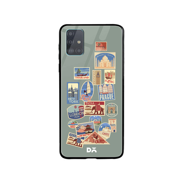 DailyObjects Travel Bucket Glass Case Cover For Samsung Galaxy A71