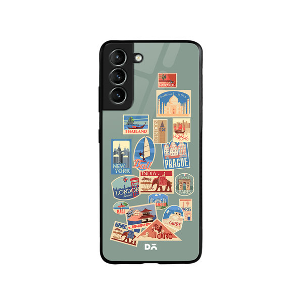 

DailyObjects Travel Bucket Glass Case Cover For Samsung Galaxy S21 FE