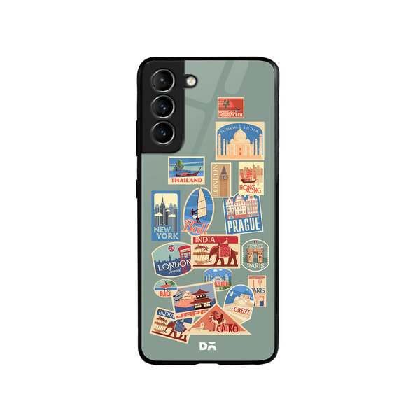 

DailyObjects Travel Bucket Glass Case Cover For Samsung Galaxy S21