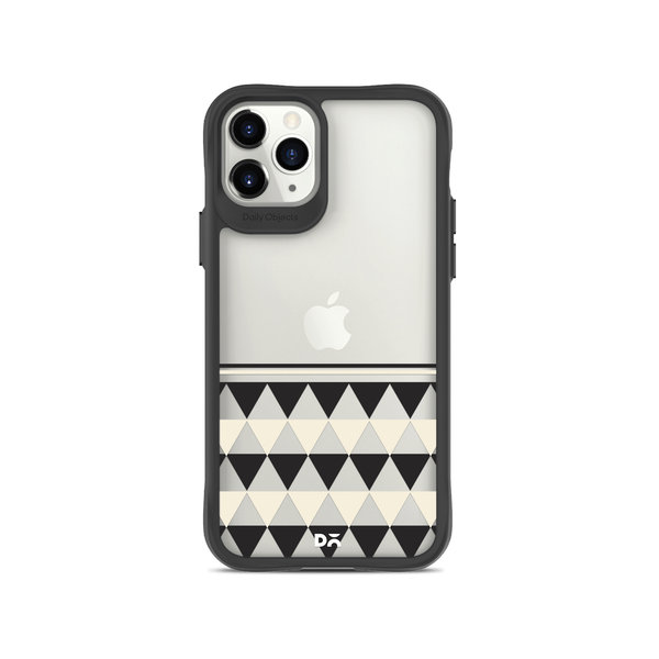 

DailyObjects Triangles Duo Black Hybrid Clear Case Cover For iPhone 11 Pro