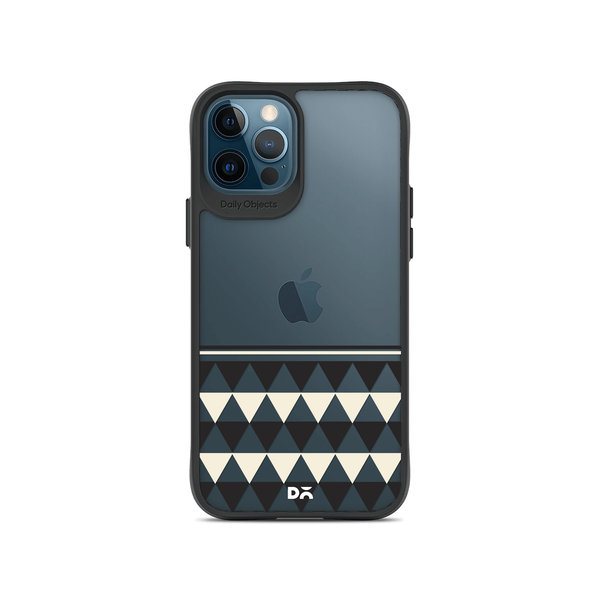 

DailyObjects Triangles Duo Black Hybrid Clear Case Cover For iPhone 12 Pro Max