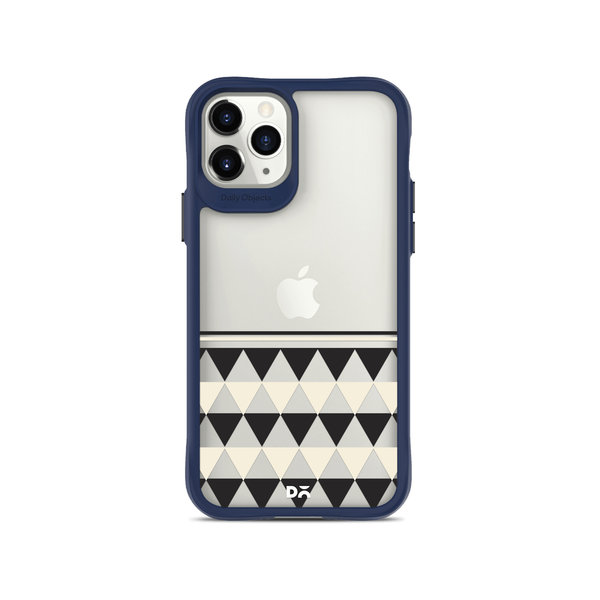

DailyObjects Triangles Duo Blue Hybrid Clear Case Cover For iPhone 11 Pro Max