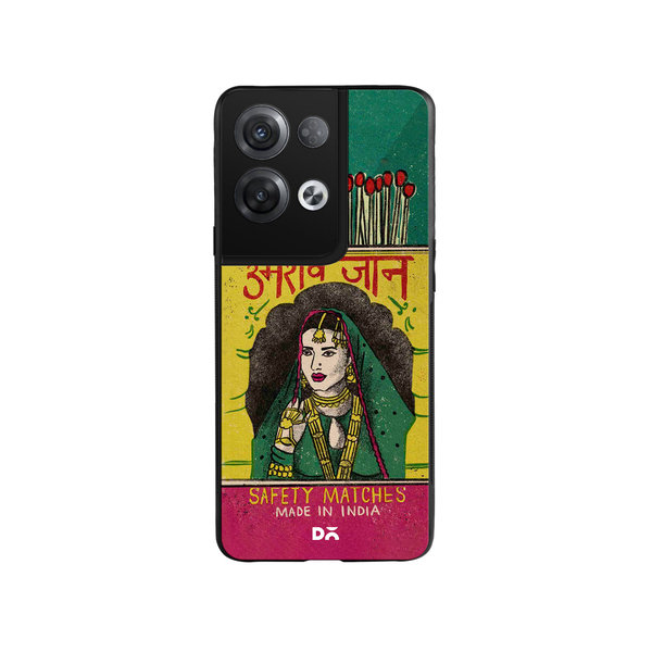 

DailyObjects Umrao Jaan Matchbox Glass Case Cover For Oppo Reno 8