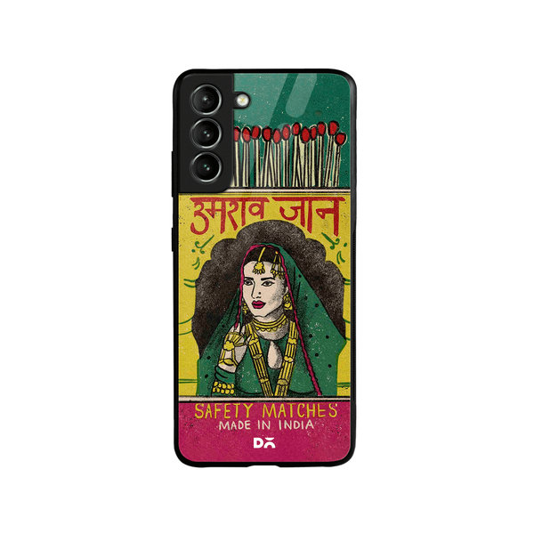 

DailyObjects Umrao Jaan Matchbox Glass Case Cover For Samsung Galaxy S21