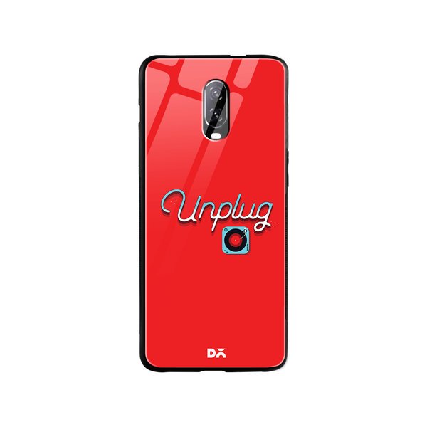 

DailyObjects Unplug Tunes Red Glass Case Cover For OnePlus 7