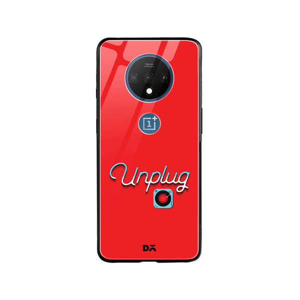 

DailyObjects Unplug Tunes Red Glass Case Cover For OnePlus 7T