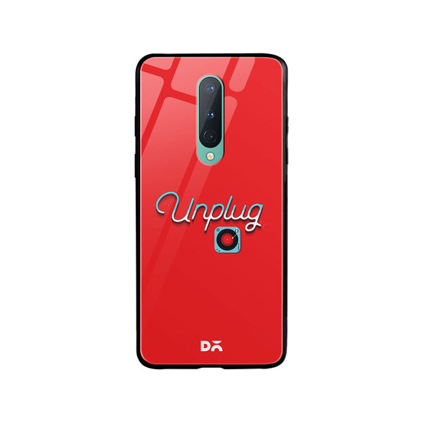 

DailyObjects Unplug Tunes Red Glass Case Cover For OnePlus 8