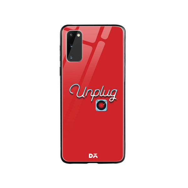 

DailyObjects Unplug Tunes Red Glass Case Cover For Samsung Galaxy S20