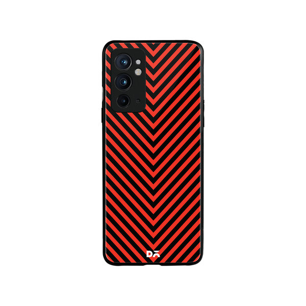 DailyObjects V Red Glass Case Cover For OnePlus 9RT