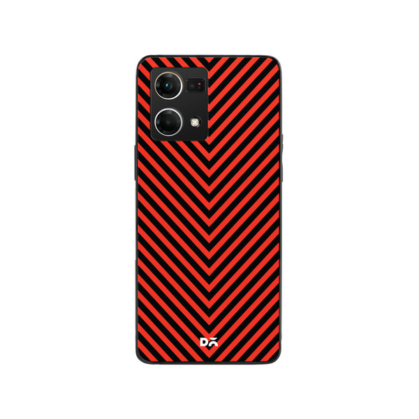 

DailyObjects V Red Glass Case Cover For Oppo Reno 7