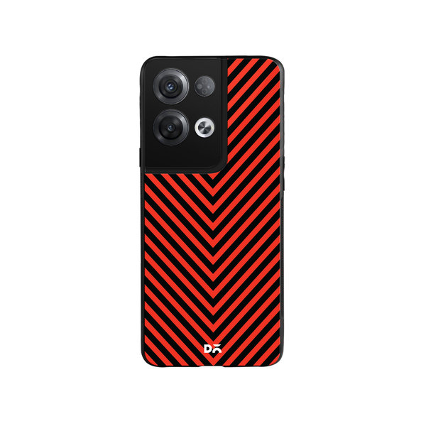 

DailyObjects V Red Glass Case Cover For Oppo Reno 8