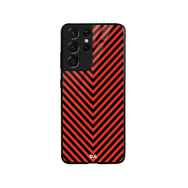

DailyObjects V Red Glass Case Cover For Samsung Galaxy S21 Ultra